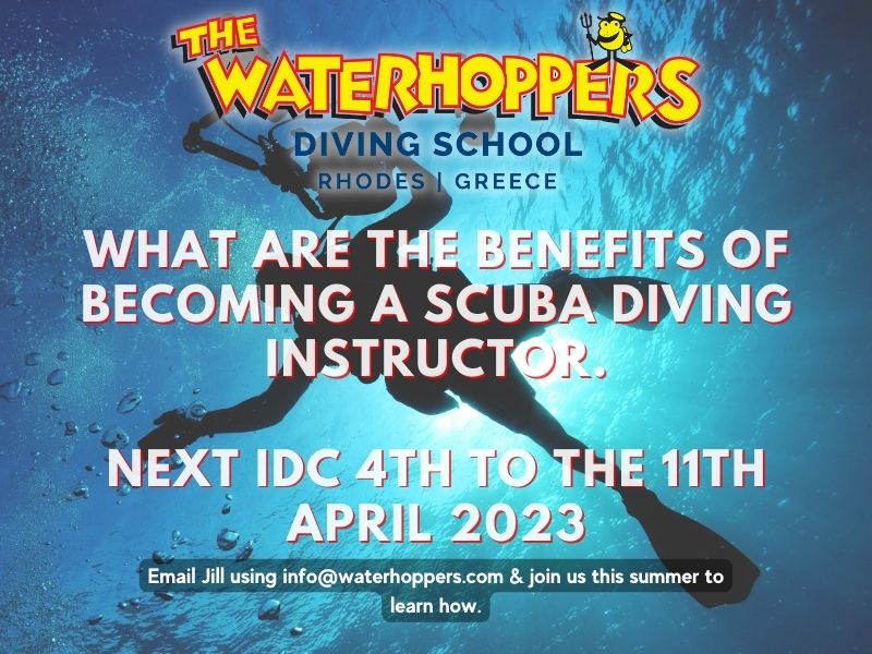 what are the benefits of becoming a scuba diving instructor. Next IDC from 4th to 11th of April 2023